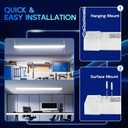 hykolity 4FT 70W LED Shop Light Linkable, 8000lm(300w Equivalent), 5000K Utility Shop Lights for Garages, Workshops, Basements, Hanging or FlushMount, with Power Cord and Pull Chain, ETL,White, 2 Pack