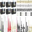 Kigeli 6 Pieces Quartz DIY Wall Clock, 6 Clock Numerals Kit, Movement Mechanism Battery Operated Clock Motor Kit with 8 Different Pairs of Hands for DIY Clock Repair