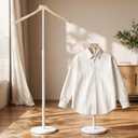 OLV Mannequin Torso, Adjustable Shirt Display Stand 30 to 41 Inches Height, Stable Dress Form Clothing Display Stand for Vendor, Portable Garment Rack for Cap and Gown, Solid Wood
