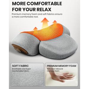 3-in-1 Neck and Shoulder Massager Pillow with Heat - Cervical Pillow for Pain Relief