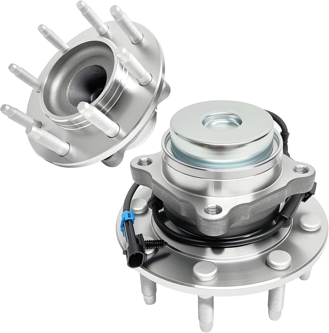 2Pcs 515059 Front Wheel Bearing Hub Assembly Fit for Chevy Express 2500/3500, for GMC Savana 2500/3500,w/ABS, 8 Lug