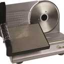 CHARD FSOP-150, Electric Food Slicer, Gray, Aluminum with 7.5 inch Stainless Steel Blade, 150 watts