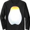 Penguin Shirt Adult Men Women Kids Penguin Belly Costume Long Sleeve TShirt, XL