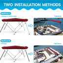 Naviskin 3 Bow & 4 Bow Bimini Top for Boats, 10 Colors, 13 Sizes