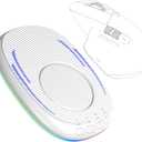 Undetectable Mouse Jiggler,Ultra-Thin & Silent Mouse Mover with Timer,Driver-Free Mouse Wiggler Device with ON/Off Switch,Breathing Light to Keeping The Computer Active (White)