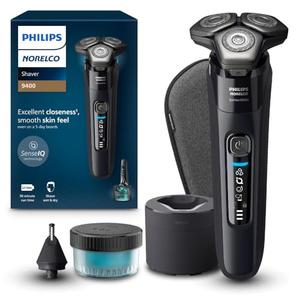 Philips Norelco Shaver Series 9400 Wet and Dry Electric Shaver, with Lift and Cut Shaving System and SenseIQ Technology, Pop-up Trimmer, Model S9606/80