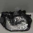 Paxiland Clear Bag for Stadium Events 12x6x12 inches, Clear Tote Bag with Reinforced Strap, Clear HandBag for Sports Concert (Black)