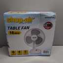 Shop air 16" Oscillating Table Fan, 3 Speeds, High-Velocity, Quiet & Powerful Air Circulation, 70 Adjustable Head Tilt,Ideal for Home, Bedroom or Office, White