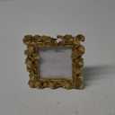 Cuspin 4x4 Frame Small Picture Frames, Gold Vintage Ornate Leaf Textured Hand-Crafted Resin with Glass Front, Antique Photo Frame for Tabletop Display, Retro Design Home Decor