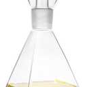 HAIZEEN 17oz Glass All-Purpose Cruet, Glass Oil Decanter and Cruet (Pyramidal-17 oz)