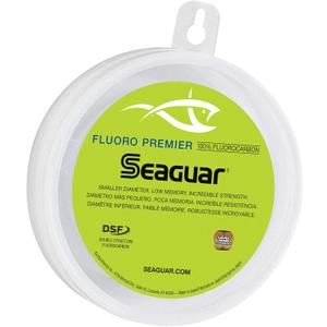 Seaguar Fluoro Premier Saltwater Fishing Line Shock Leader, 100% Fluorocarbon, Multiple Sizes (60lbs/50yds, Clear)
