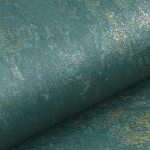 Livelynine Green Textured Wallpaper Peel and Stick Dark Limewash Emerald Green and Gold Wallpaper Self Adhesive Lime Wash Concrete Texture Renter Friendly Vintage Contact Paper for Cabinets 15.8x78.8