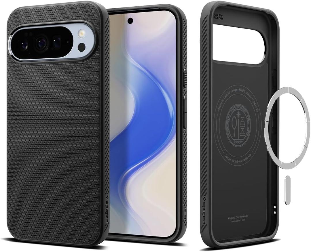 Spigen for Pixel 10 Pro XL Case, Liquid Air MagFit (2025) [Designed for Pixelsnap, Compatible with MagSafe Accessories] - Matte Black