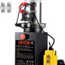 VEVOR 8 Quart Hydraulic Power Unit, Double Acting Dump Trailer Pump, 0.91 GPM Flow Rate, 3200 PSI Max Relief Pressure, DC 12V Hydraulic Pump for Dump Trailer Car Lifting