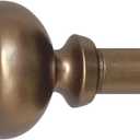 Fairbanks 48-86 Inch Adjustable Curtain Rod Set, 5/8 Inch Diameter in Dark Bronze