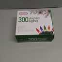 PREXTEX Multicolored Christmas Lights with Green Wire, 60 Feet, 300 Lights, Colorful String Lights Indoor or Outdoor - Incandescent String Lighting for Christmas Tree Decorations for Fences and Patios