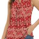 Summer Tops Sleeveless V Neck Dressy Business Casual Shirts Women's Loose Fit Blouses Flowy Cute Tank Tops Tunics for Women (S)