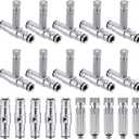 20pcs Misting Nozzles Kit Brass Patio Misting Kit Include Brass Micro-nozzles and Inch Slip Connectors for Outdoor Cooling System (1/4 Inch)