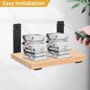 6 Pack - L 10" x H 6" x W1.5, 5mm Thick Black L Shelf Bracket, Iron Shelf Brackets, Metal Shelf Brackets, Floating Shelf, Shelf Supports with Screws