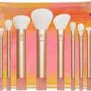 Real Techniques 8 Piece The Wanderer Makeup Brush Set, For Liquid, Cream, & Powder Eyeshadow, Foundation, Concealer, Blush, & Contour, Travel Midi-Size Brushes, Cruelty-Free, Synthetic Bristles