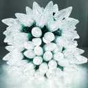 C9 Led Christmas Lights Outdoor Christmas Decorations Commercial Grade 50Led 33ft Christmas Tree Lights Set for Indoor Outdoor Wedding, Holiday, Party, Home Christmas Decorations(White)