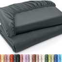 Utopia Bedding Twin XL Fitted Sheets - Bulk Pack of 2 Bottom Sheets - Soft Brushed Microfiber - Deep Pockets - Shrinkage & Fade Resistant - Easy Care (Twin XL, Grey)