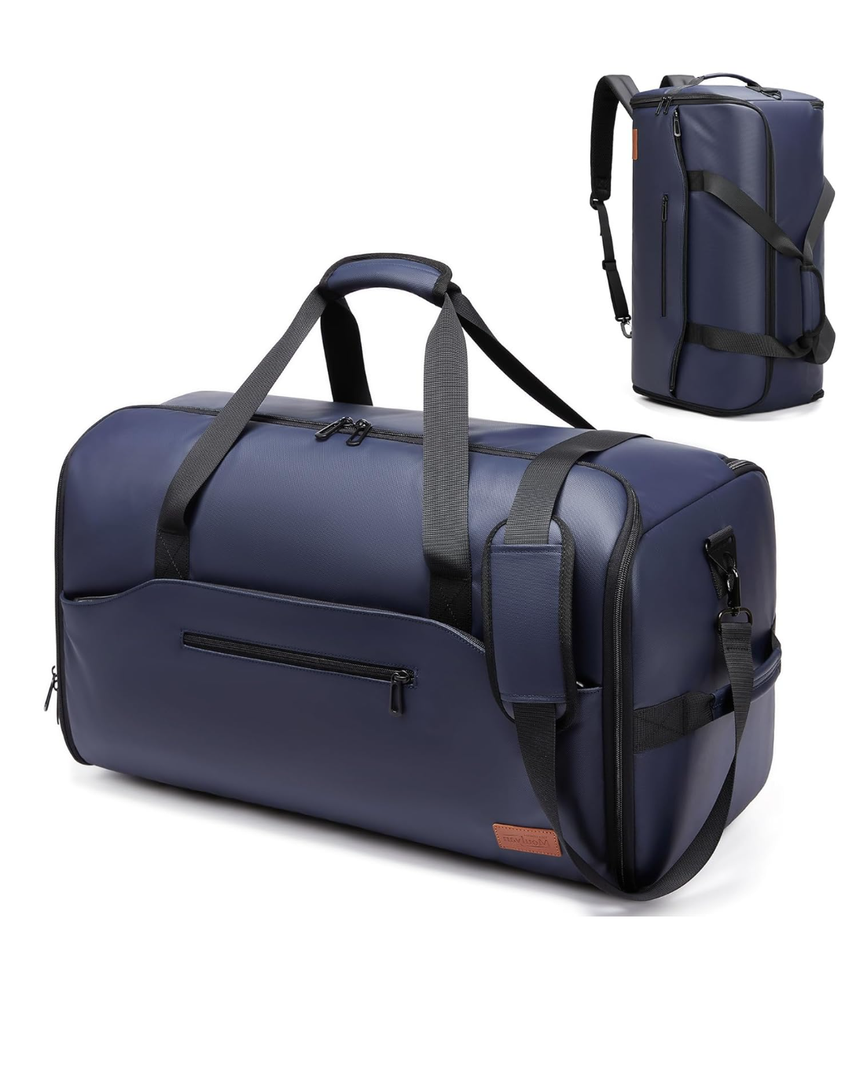 Garment Duffle Bags for Travel,Moulyan Convertible Garment Bag with Shoe Compartment,3 in 1 Waterproof Travel Suit Bag with Shoulder Strap for Men Women