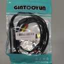 GINTOOYUN USB Fiber Optic Digital Analog Audio Cable, AUX SPDIF Digital Fiber Optic to 3.5mm + 2 RCA Jack Converter Audio Cable for TV, PS4, Blu-Ray Player, Multimedia Speaker