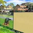 5ftx50ft Fence Privacy Screen Heavy Duty 170 GSM Windscreen & Dustproof Fabric Privacy Screen Covering Mesh Fencing for Outdoor Patio, Balcony, Pool Deck, Sand