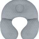 KAKIBLIN Baby Travel Pillow, Upgraded Baby Neck Pillows for Car Seat, Infant Neck Support Pillow for Head and Neck, Newborn Head Support for Car Seat,Pushchair (Grey)