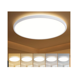 TALOYA 18 Inch Flush Mount Led Ceiling Light Fixture 5 Color Temperature Settings Round Surface Mounted Fixture Dimmable Ultra Slim Ceiling Lamp for Living Room
