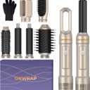 6 in 1 Blow Dryer Brush, Upgrade Hair Dryer Brush Set Negative Ion Air Styler Curling Wrap Air Curler, Hot Air Brush Curling Iron Hair Styling Tools As A Gift for Straight/Curl/Dry/Smooth