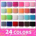 YGDZ Toddler Hair Accessories: 312 Elastic Hair Ties in 24 Colors, Small 3cm No Crease Ponytail Holders for Girls