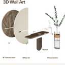3D Textured Abstract Modern Minimalist Wall Art for Living Room, 24x24 Inch