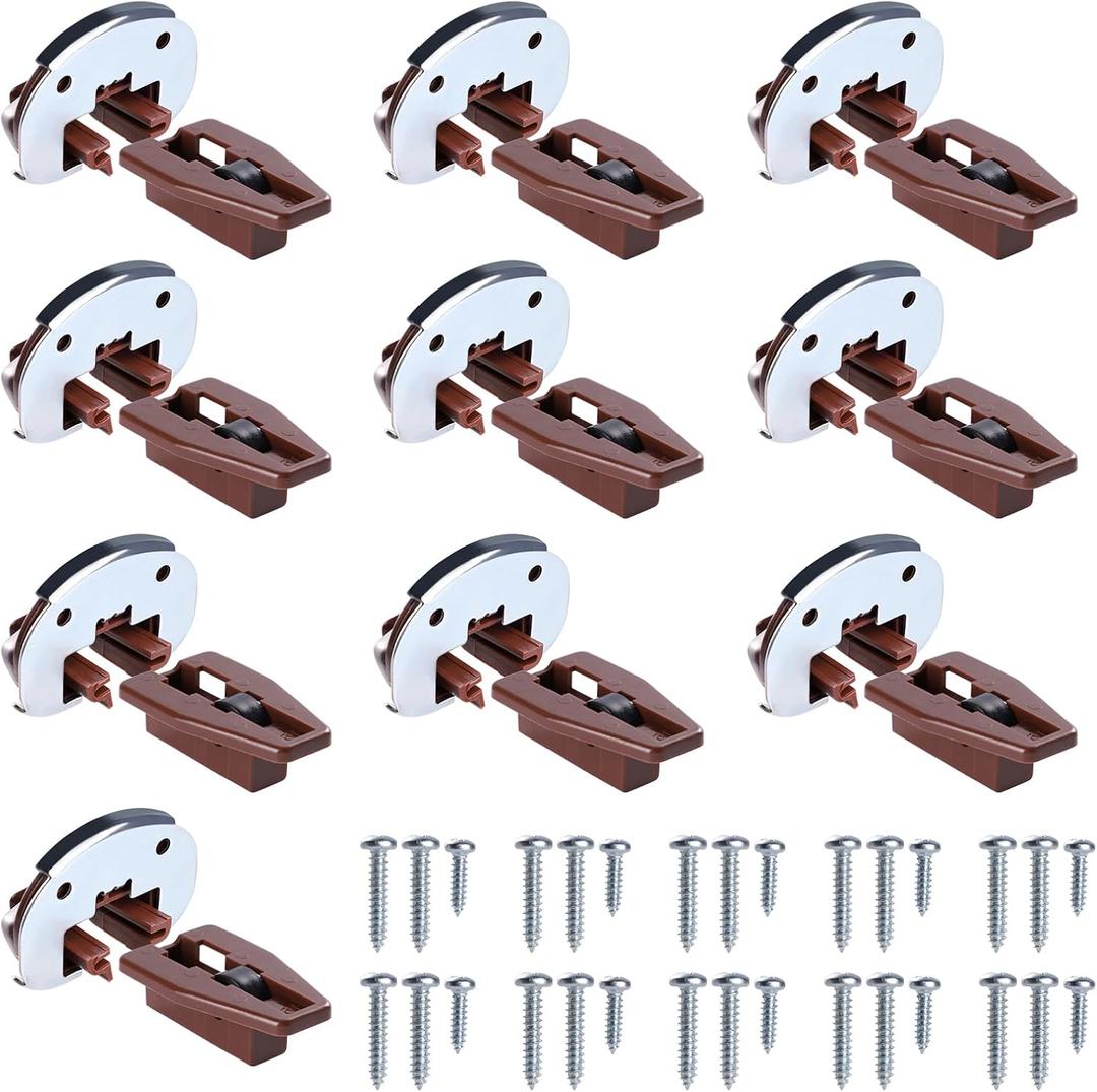 10 Sets for Kenlin Rite-Trak II Drawer Slides Replacement-Rite Track 2 Drawer Repair Parts for Dresser and Nightstand Drawers - 168 Track Guides (10)