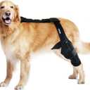 Dog Knee Brace for Torn ACL Hind Leg Adjustable Canine ACL/CCL & Cruciate Ligament Support, Arthritis Pain Relief, Durable Stabilizer Wrap, Black, Large