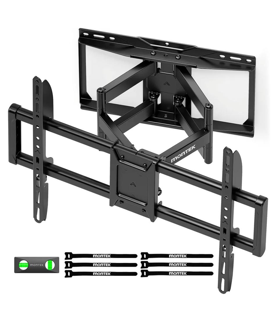 monTEK Heavy Duty TV Wall Mount for 37-90 inch TV up to 165lbs, 4X Load Tested, Full Motion with Dual Articulating Arms, Tool-Free Tilt, Swivel & Extend, VESA 200x100 to 600x400, Fits 12“/16" Studs