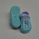 Kids' Aqua Blue and Purple Clogs with Heart Patch , 3