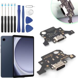 Charge Dock Connector for Samsung Galaxy Tab A9 Plus 11.0" Charging Port Replacement for Samsung Tab A9+ Plus SM-X210 USB Flex Cable with Tools(Black)