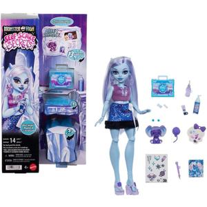 Monster High Self-Scare Secrets Abbey Bominable Doll and Accessories Set with 13 Realistic Surprises Like Henna, Painting and Crochet Crafts