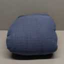 100% Cotton Muslin Blanket Queen 90" x 90", 6 Layers Breathable and Lightweight Cotton Throw Blanket for Bed, Soft Quilt Bedspread Coverlet, Gauze Blanket for Adults All Season, Blue (05 - Dark Blue)