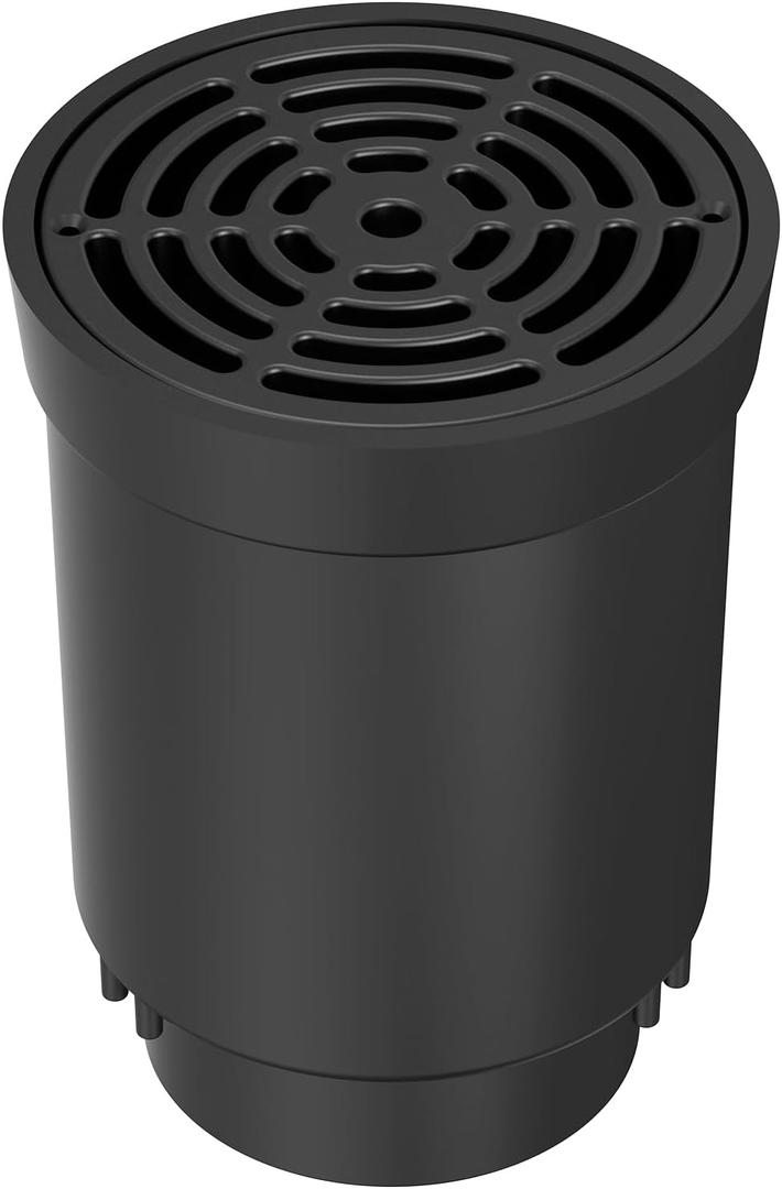 6 Inch Round Surface Drain Inlet with Grate for Underground Dry Well Cover, Dry Well Not Included