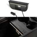 TPARTS 60W USB Hub Charger for Tesla Model Y Juniper 2025-2026/Model 3 Highland 2024+, Multi-Port Center Console Charging Hub with Retractable Cable, Hidden Docking Station M3/Y Interior Accessories