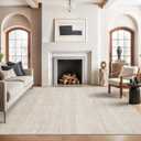 Valenrug Washable Rugs 6x9 - Ultra Thin Stain Resistant 6x9 Rugs for Living Room, Non Slip Backing 0.25" Low Pile Rugs for Bedroom, Folable Machine Washable Area Rug (6x9, Beige)