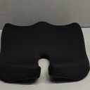 Cushion Lab Patented Pressure Relief Seat Cushion for Long Sitting Hours on Office & Home Chair - Extra-Dense Memory Foam for Soft Support. Car Pad for Hip, Tailbone, Coccyx, Sciatica - Black