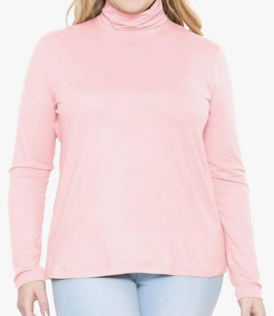 STRETCH IS COMFORT Women's Plus Size Relaxed Long Sleeve Turtleneck | XL