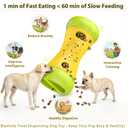 Treat Dispensing Dog Puzzle Toy for Small Medium Large Dogs, Dog Toys for Aggressive Chewers, Mental Stimulating Slow Feeder, Boredom Relief Interactive Puppy Enrichment to Keep Them Busy Yellow