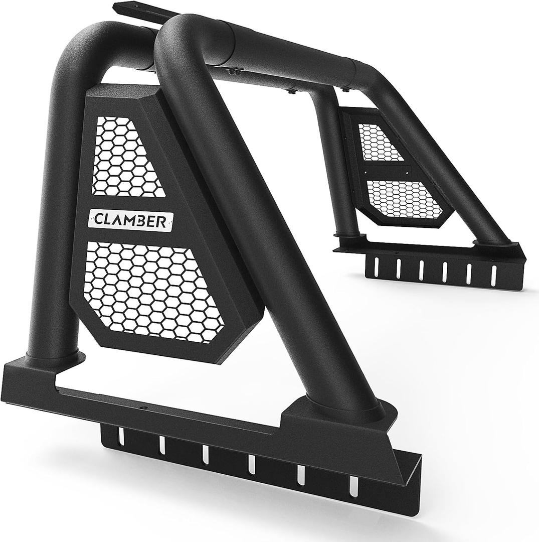 CLAMBER Roll Bar for Mid-Size Pickup Truck Adjustable Sport Bar Chase Rack Compatible with Tacoma, Ranger, Colorado, Canyon, Frontier, Gladiator