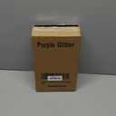 100 Purple Glitter Plastic Cups and 1 Silver Ice Tong Set - 9 Ounce Disposable Cocktail Glasses - Plastic Wine Cups - Purple Party Decorations - Purple Party Supplies