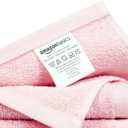 Amazon Basics Highly Absorbent, Fast Drying 100% Cotton Washcloths for Bathroom and Face, 12 x 12 inches, Petal Pink, 24-Pack